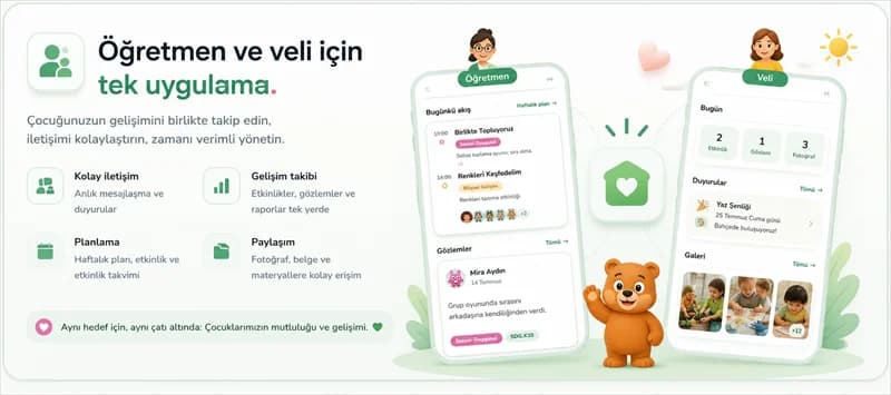 Öğretmen ve veli mobil uygulama arayüzü
