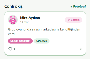 Öğrenci takibi özelliği